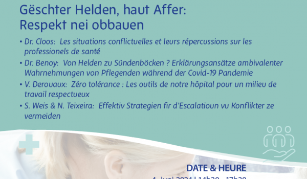 Konferenz am Kader vun der Journée internationale des infirmiers et infirmières:  “Gëschter Helden, haut Affer: Respekt nei obbauen”